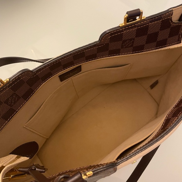 Louis Vuitton Damier Shoulder Bag with zipper Brown Cream (W/ lock & key) N44022 - Picture 14 of 15